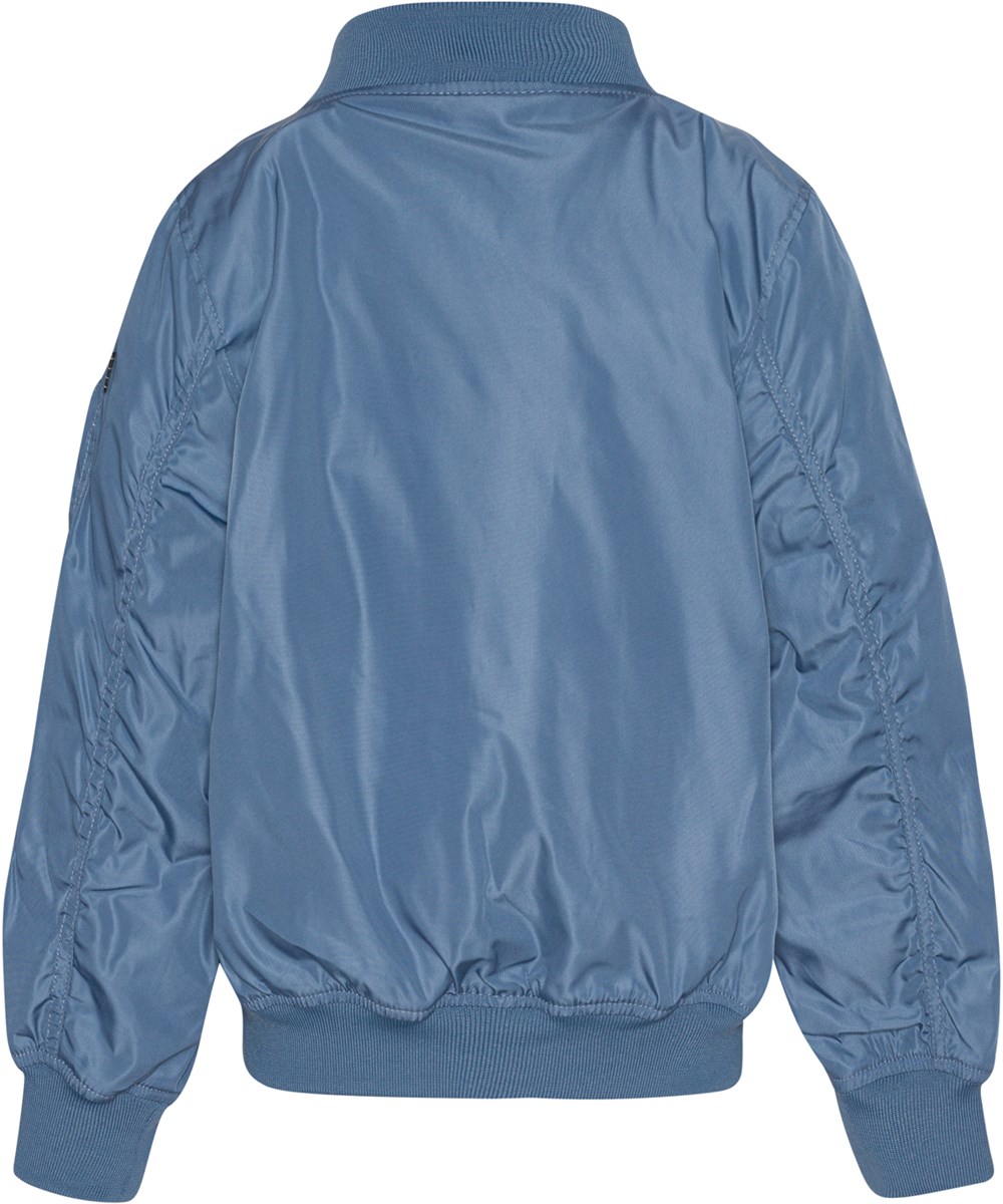 Heath - Moonlight Blue - Blå bomberjacka med sol, peace och smileys.