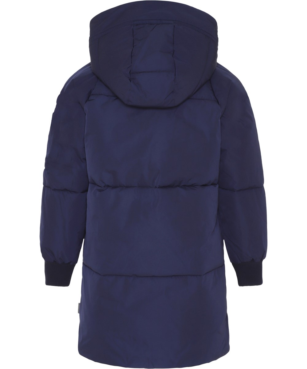 Hermione - Peacoat - Lång mörkblå vinterjacka.