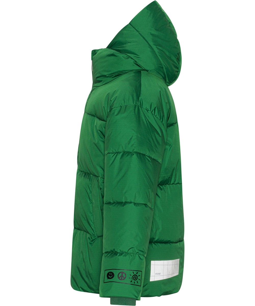 Hilo - Woodland Green - Återvunnen varm och mjuk dunjacka i grön.