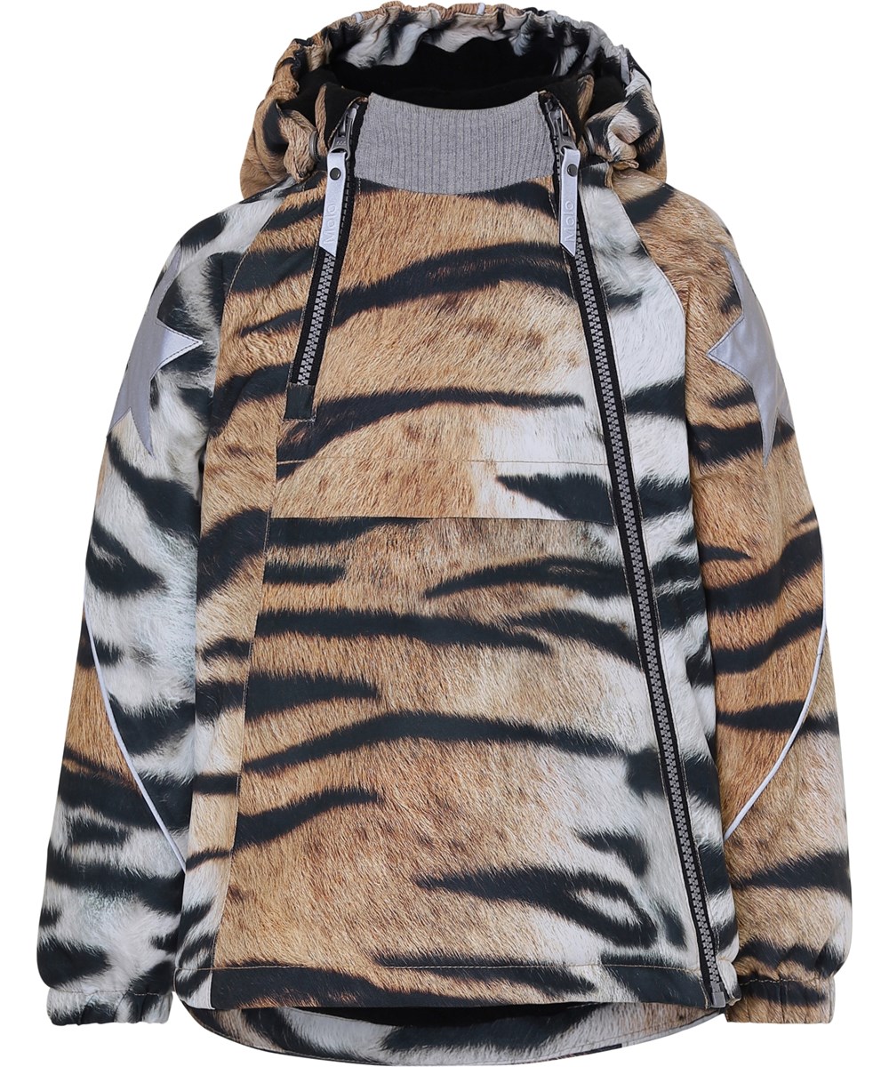 Hopla - Wild Tiger - Vinterjacka med tigermönster och blixtlås