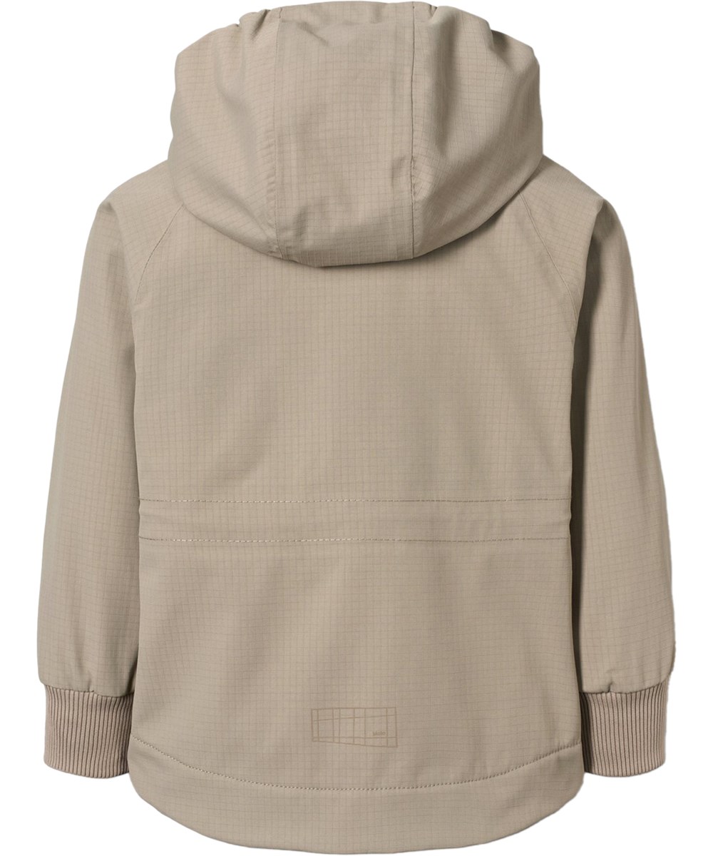 Hoplas - Clay - Vind- och vattentät sandfärgad jacka i återvunnen polyester för barn