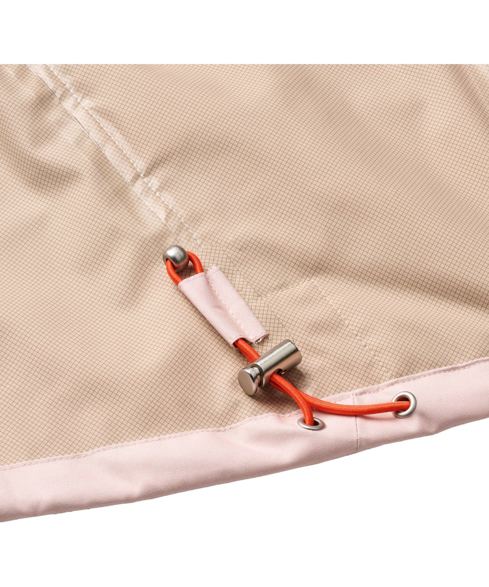 Horizon - Faded Crocus - Lila och beige vind- och vattentät jacka för barn med huva och laminerad insida i återvunnen polyester.