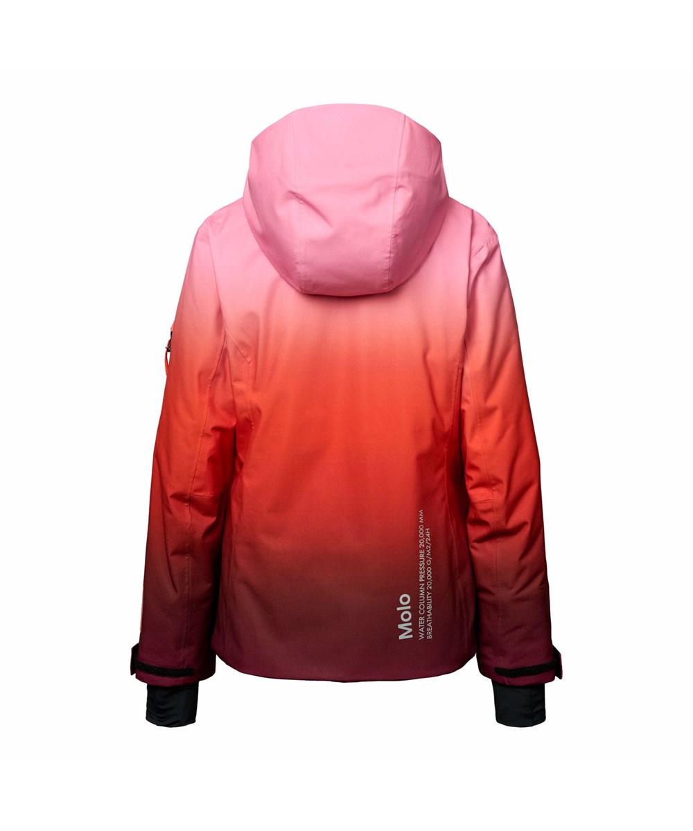 Pearson - Fiery Red - Vind- och vattentät rosa och röd vinterjacka för barn tillverkad av återvunnen polyester med fyllning av återvunnen polyester och 3M™ Thinsulate™.