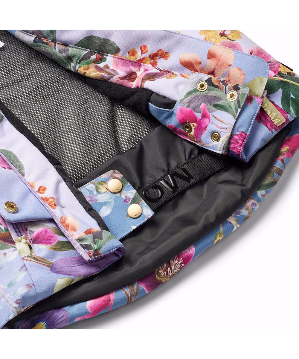 Pearson - Gradient Bloom - Vind- och vattentät skidjacka för barn i återvunnen polyester med blommigt mönster.