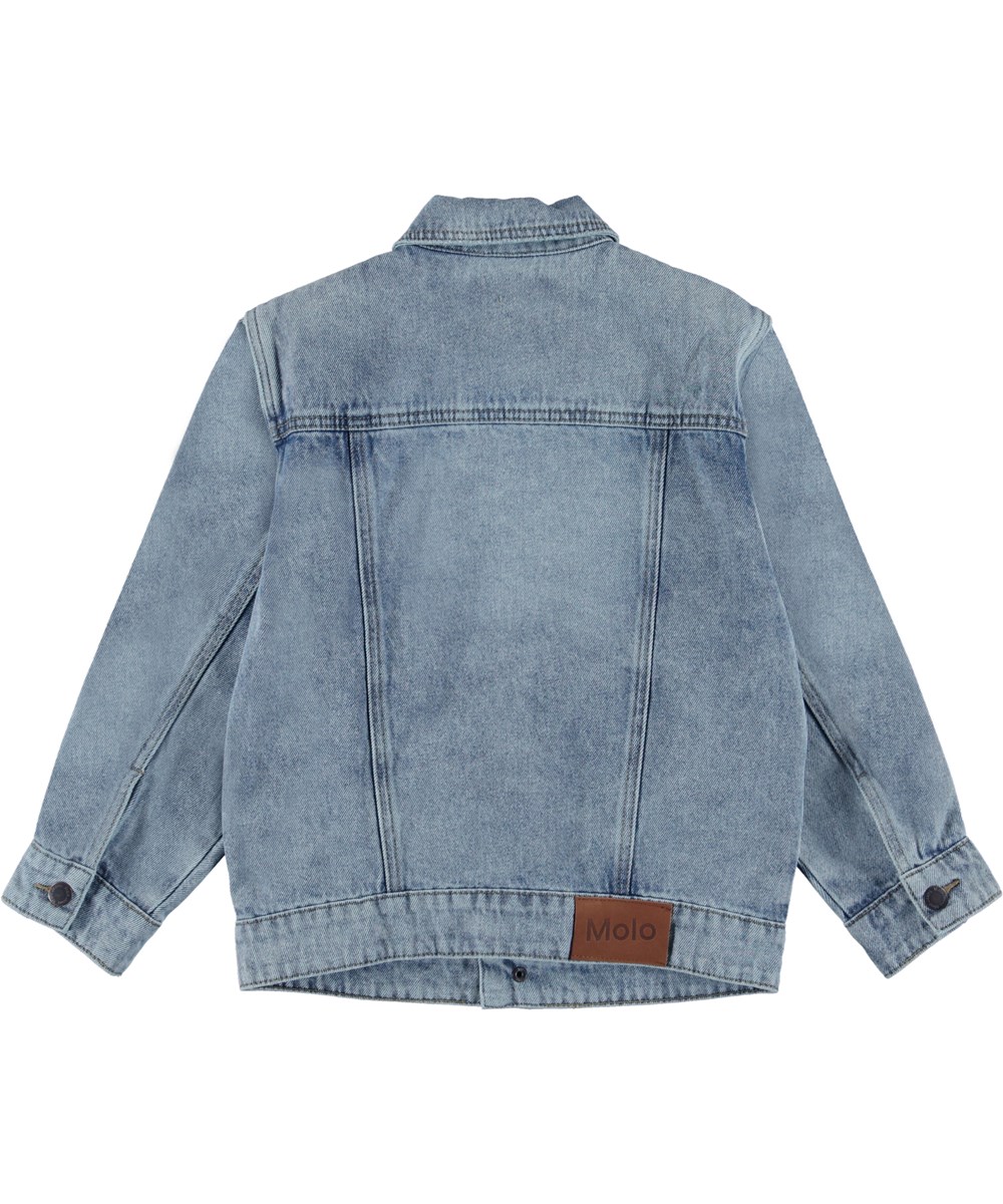 Heni - Hv_Washed Denim - Ljusblå jeansjacka.