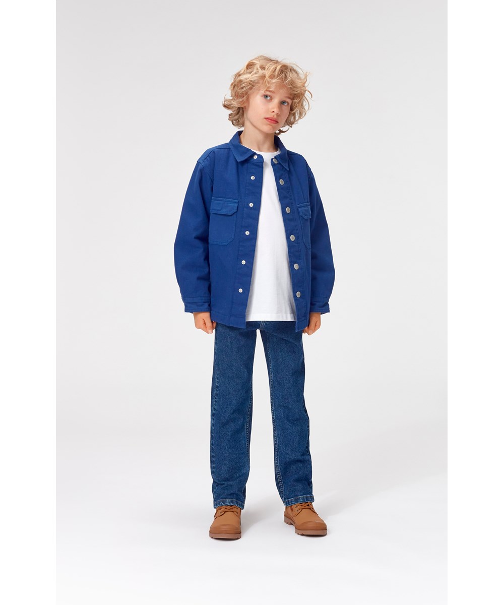 Henleys - Naval Blue - Marinblå canvasskjorta.