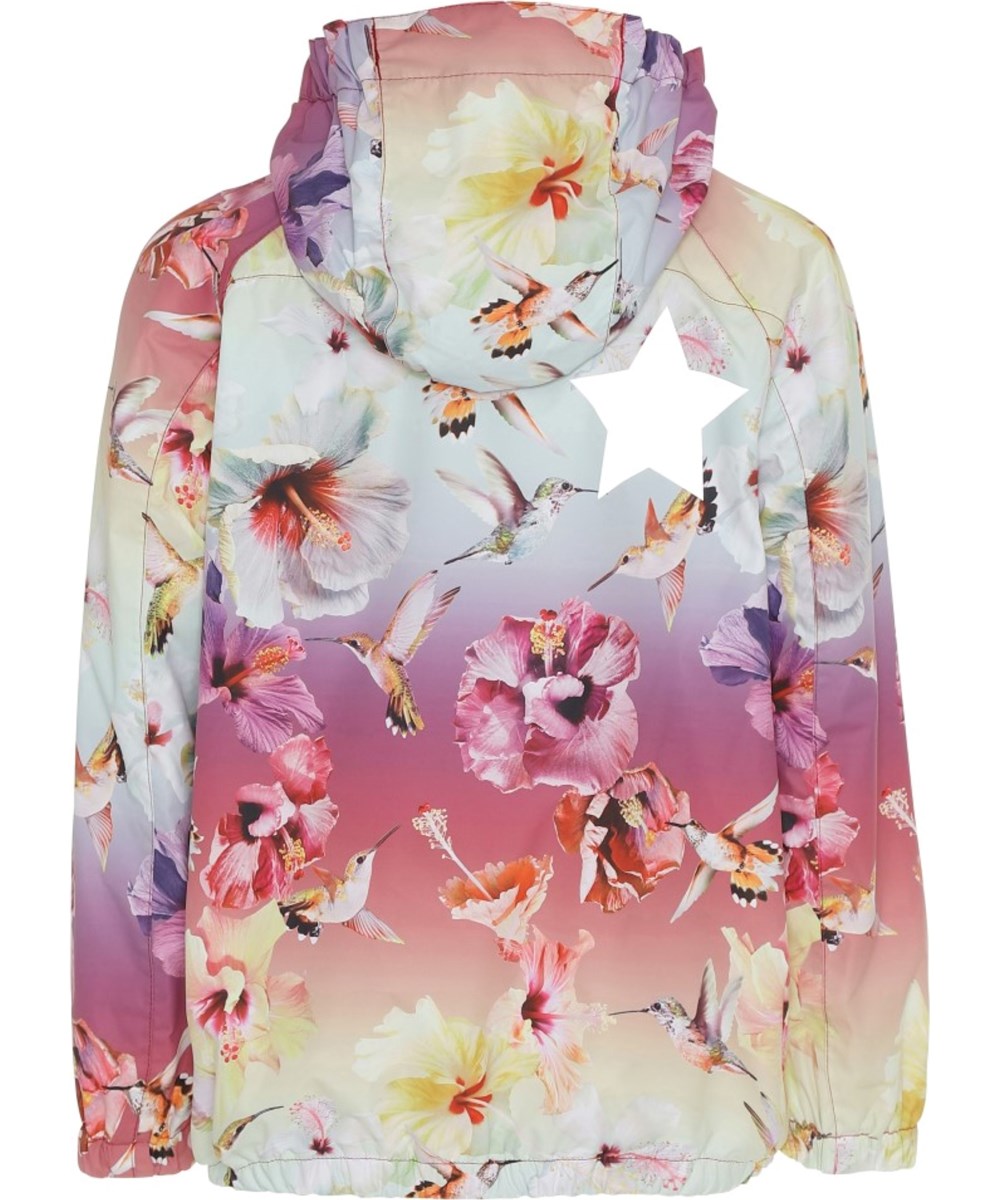 Waiton - Hibiscus Rainbow - Regnjacka med blommigt tryck