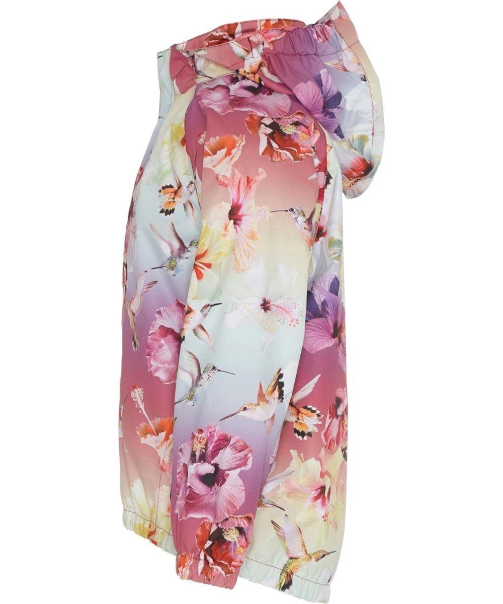 Waiton - Hibiscus Rainbow - Regnjacka med blommigt tryck