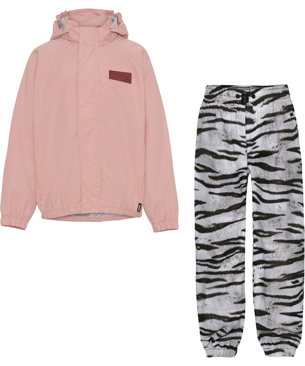 Whalley - Rosequartz Tiger - Rosa och tigermönstrade regnkläder