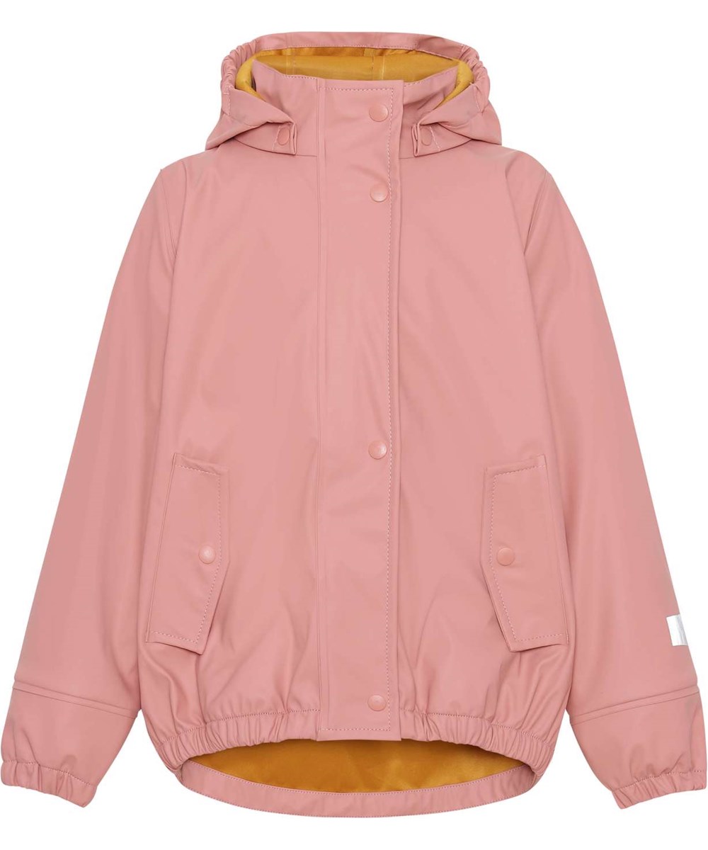 Zan - Rosewater - Återvunnen gummi regnjacka i rosa.