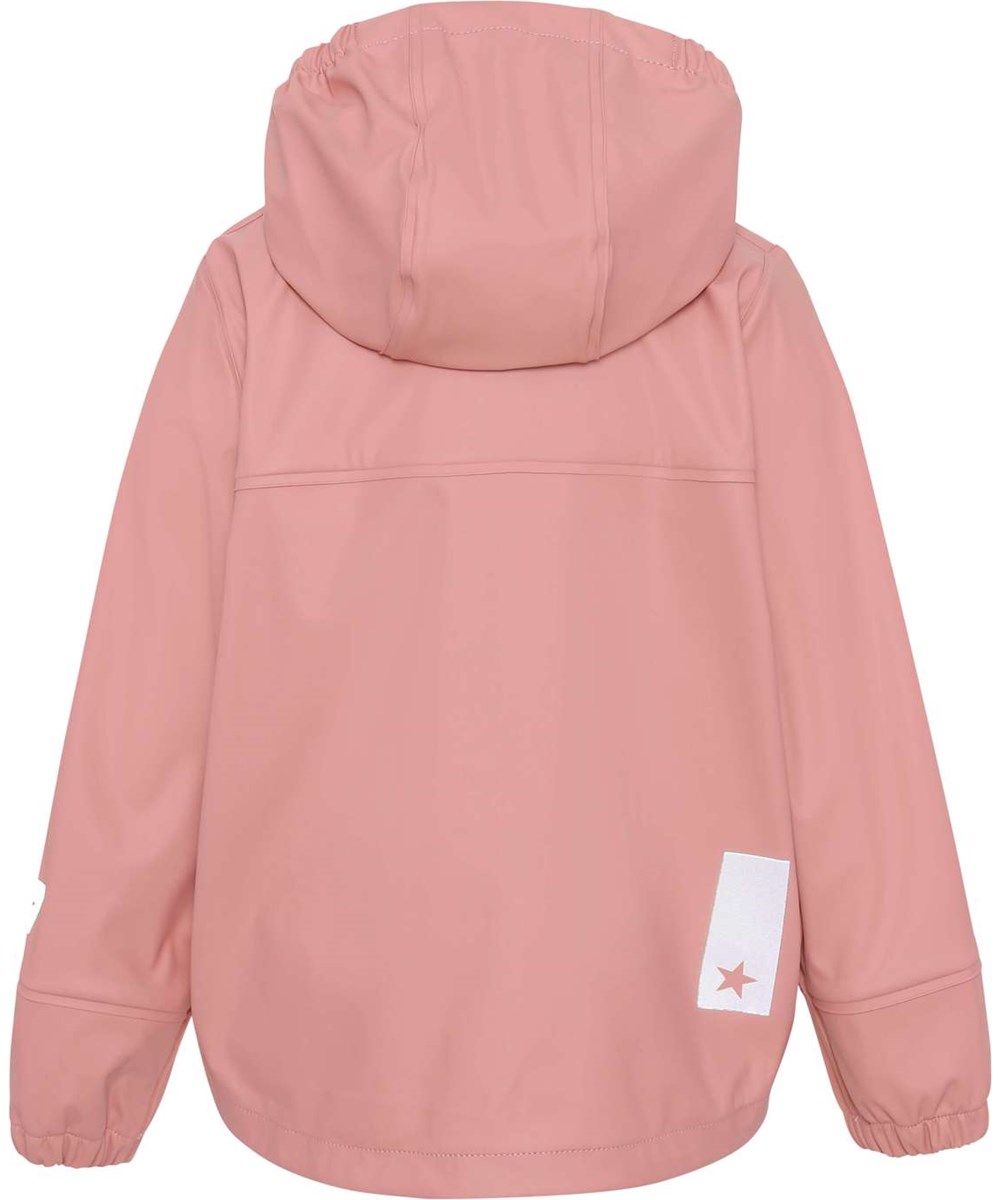 Zan - Rosewater - Återvunnen gummi regnjacka i rosa.