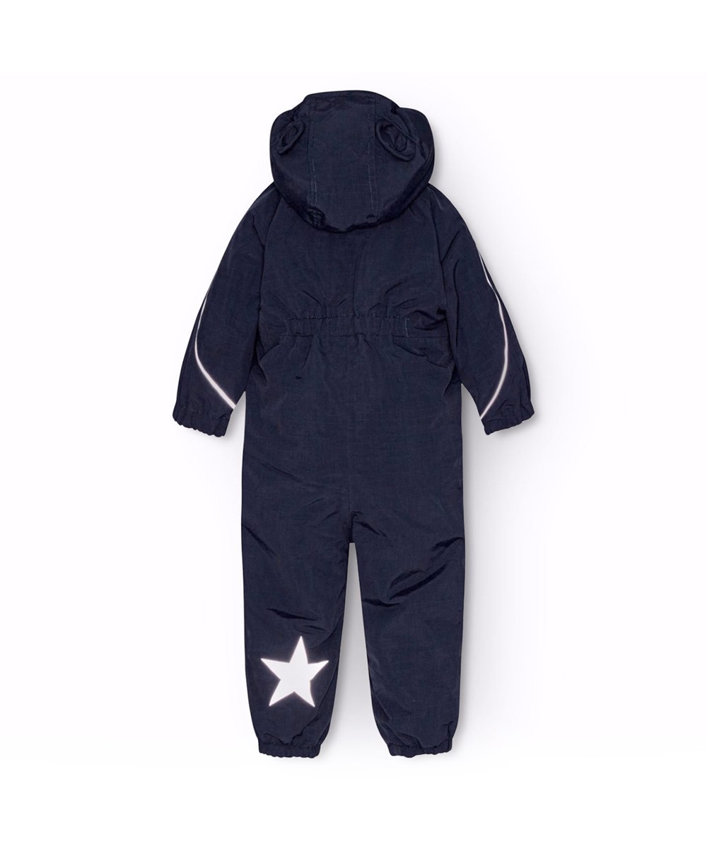 Hyde - Dark Night - Mörkblå varm overall för baby och småbarn i återvunnen polyester.
