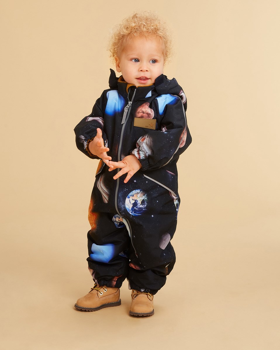 Hyde - Solar System - Återvunnen blå overall med planeter.