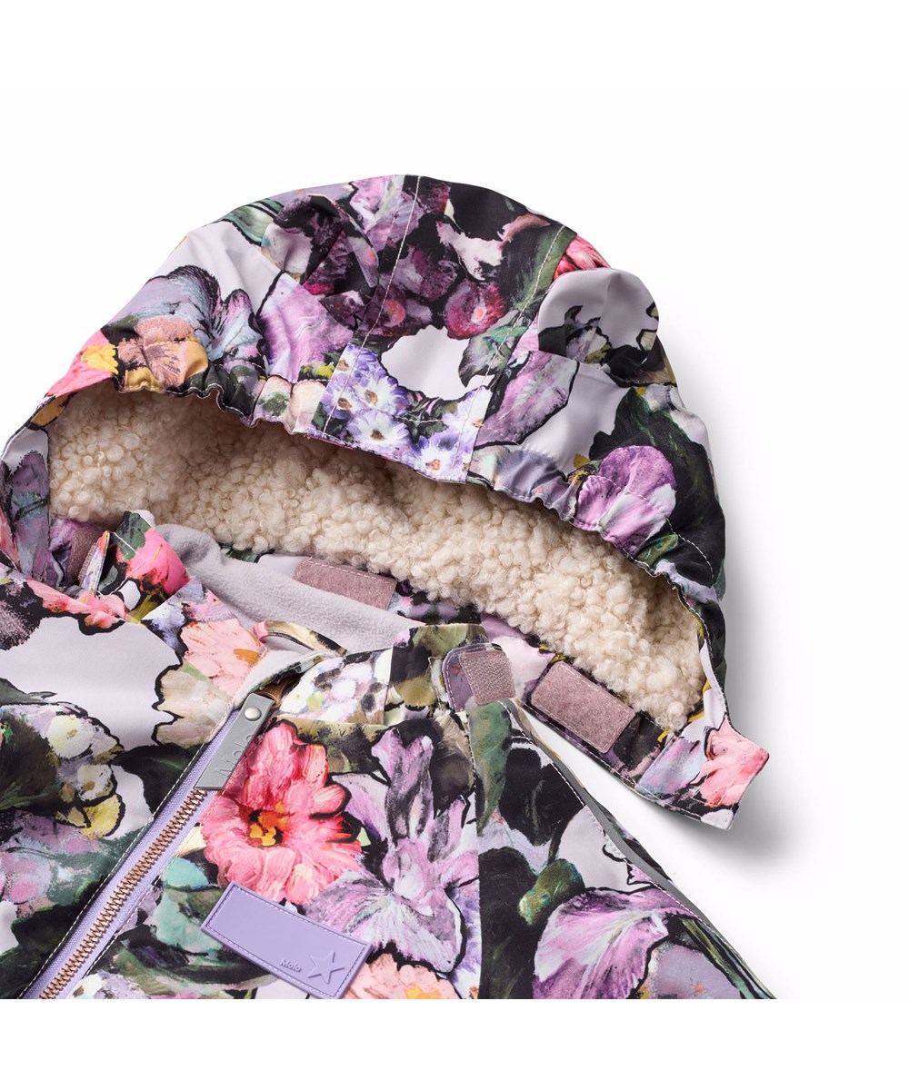 Hyde - Flower Art - Vattenavvisande blommig overall för de små, tillverkad av återvunnen polyester.