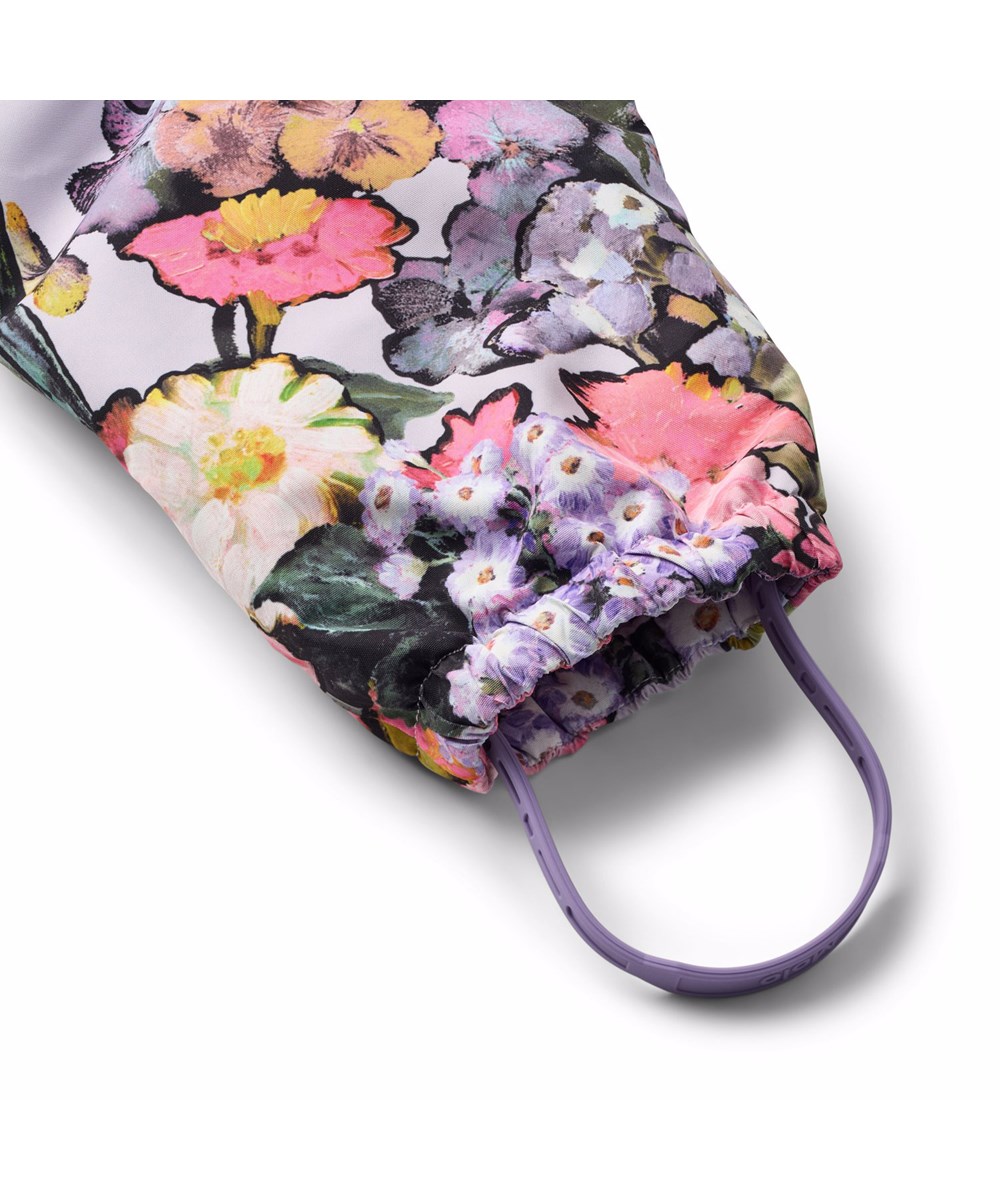 Hyde - Flower Art - Vattenavvisande blommig overall för de små, tillverkad av återvunnen polyester.