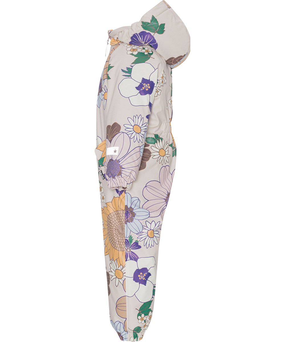 Paco - Retro Drawing - Unisex gummioverall med blommor.