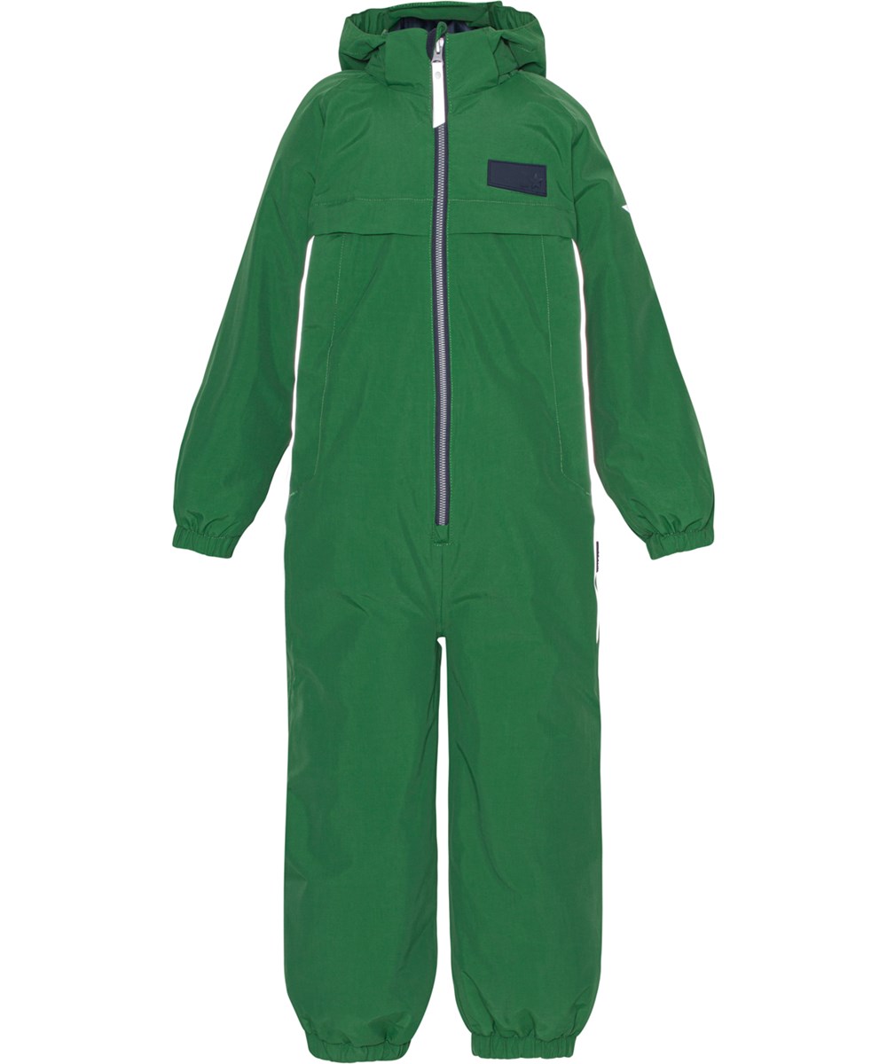 Pingo - Woodland Green - Återvunnen grön overall med reflexer.