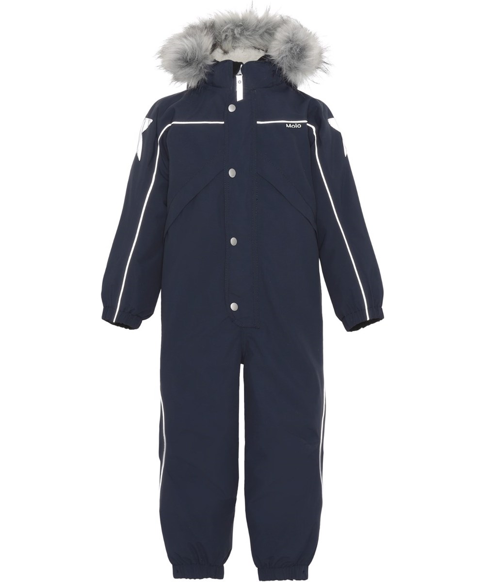 Polaris Fur - Galaxy Blue - Återvunnen overall i blå med pälskant.