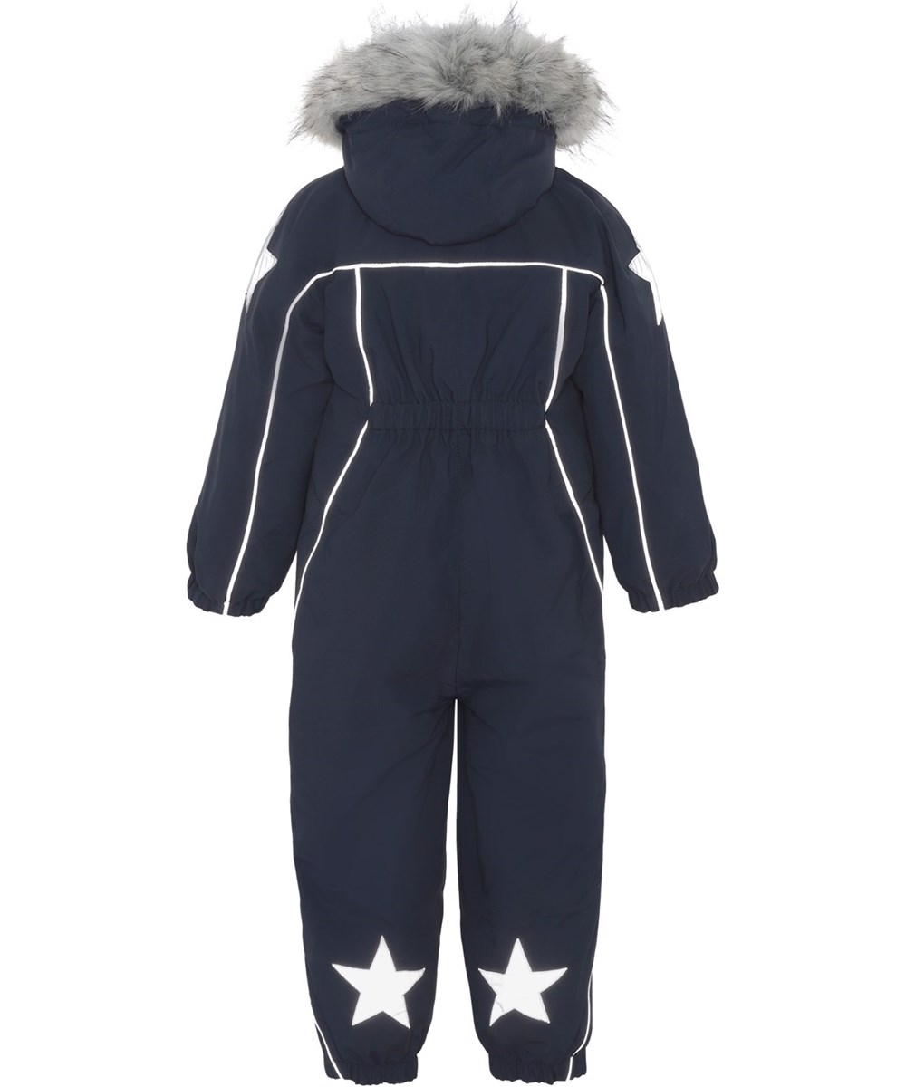 Polaris Fur - Galaxy Blue - Återvunnen overall i blå med pälskant.