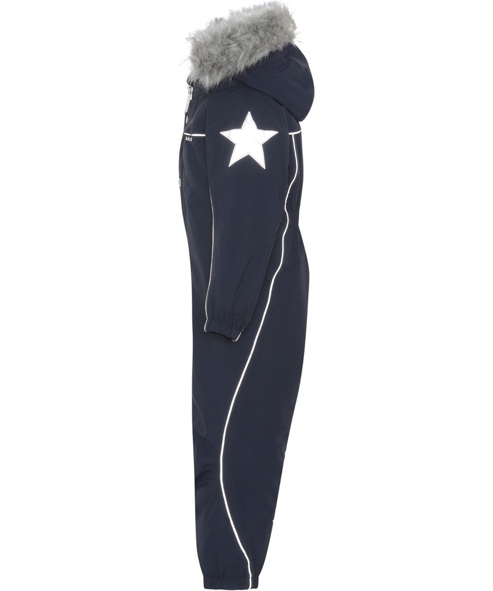 Polaris Fur - Galaxy Blue - Återvunnen overall i blå med pälskant.