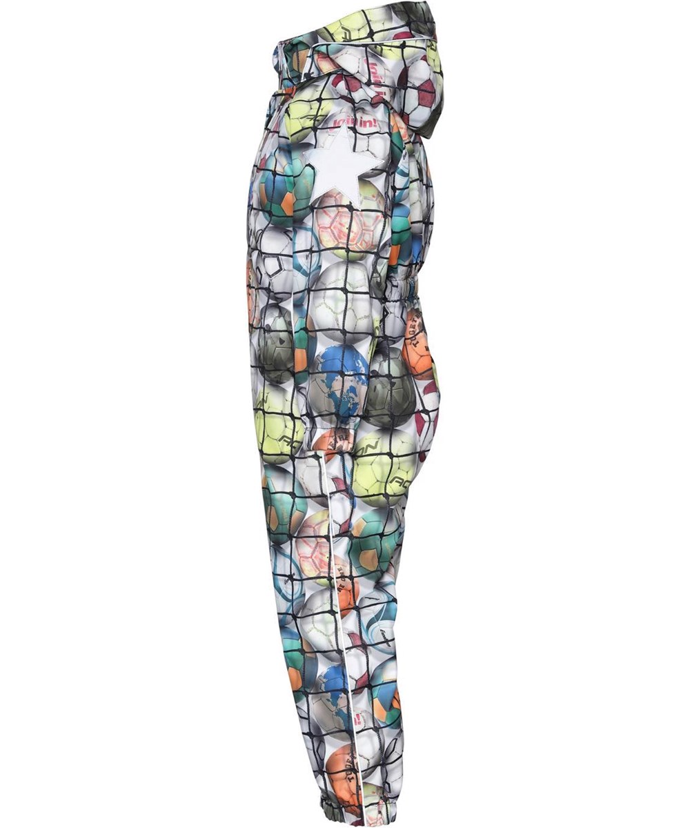 Polly - Footballs - Vattentät regnoverall med fotbollar