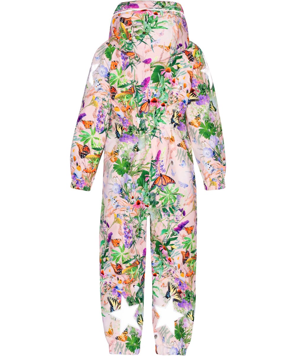 Polly - Wild Butterflies - Vattentät sommar overall i rosa med blommor. 
