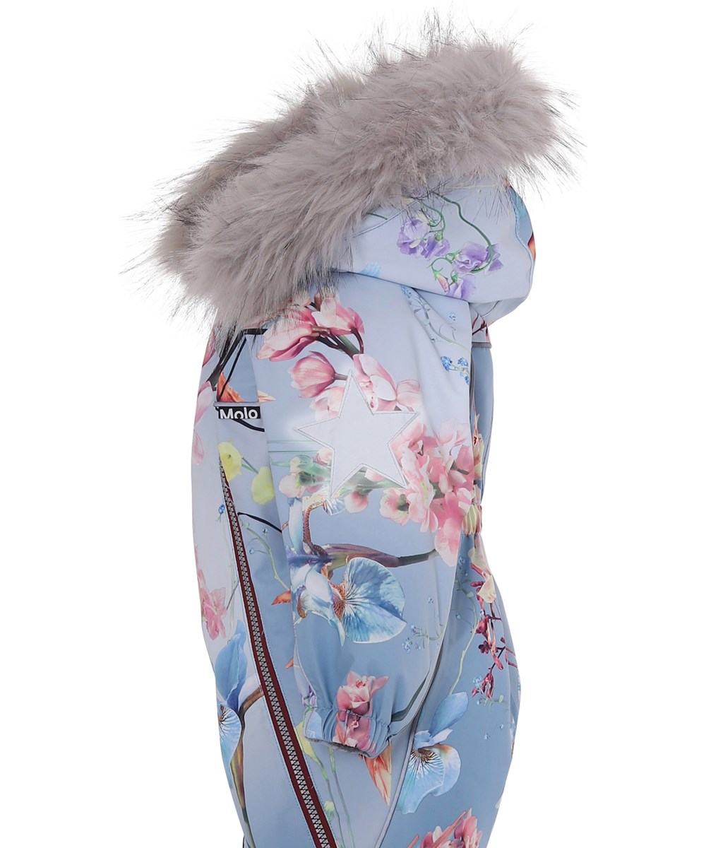 Pyxis Fur - Ikebana - Overall med blommor till baby