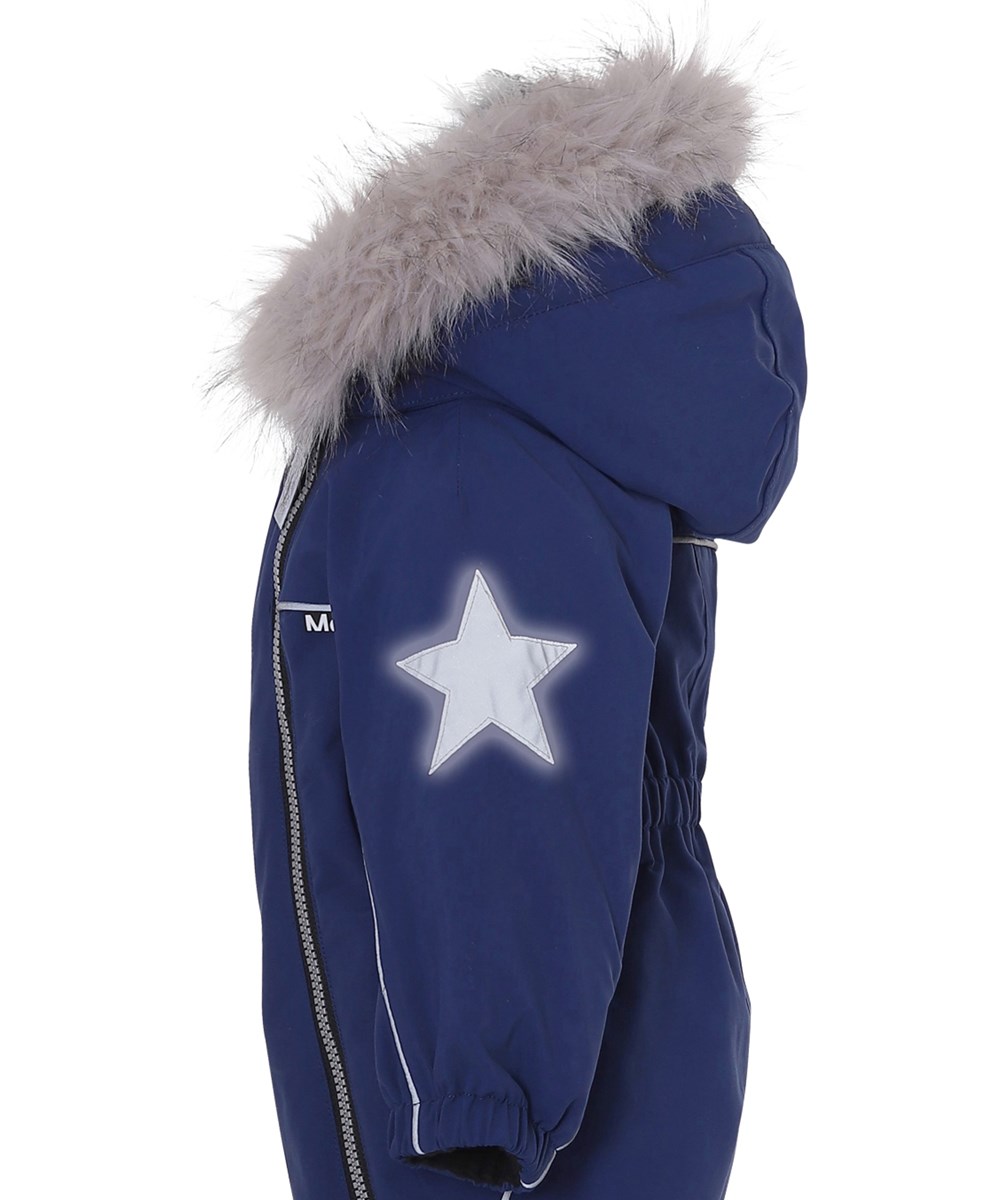 Pyxis Fur Recycle - Ink Blue - Blå återvunnen overall till baby