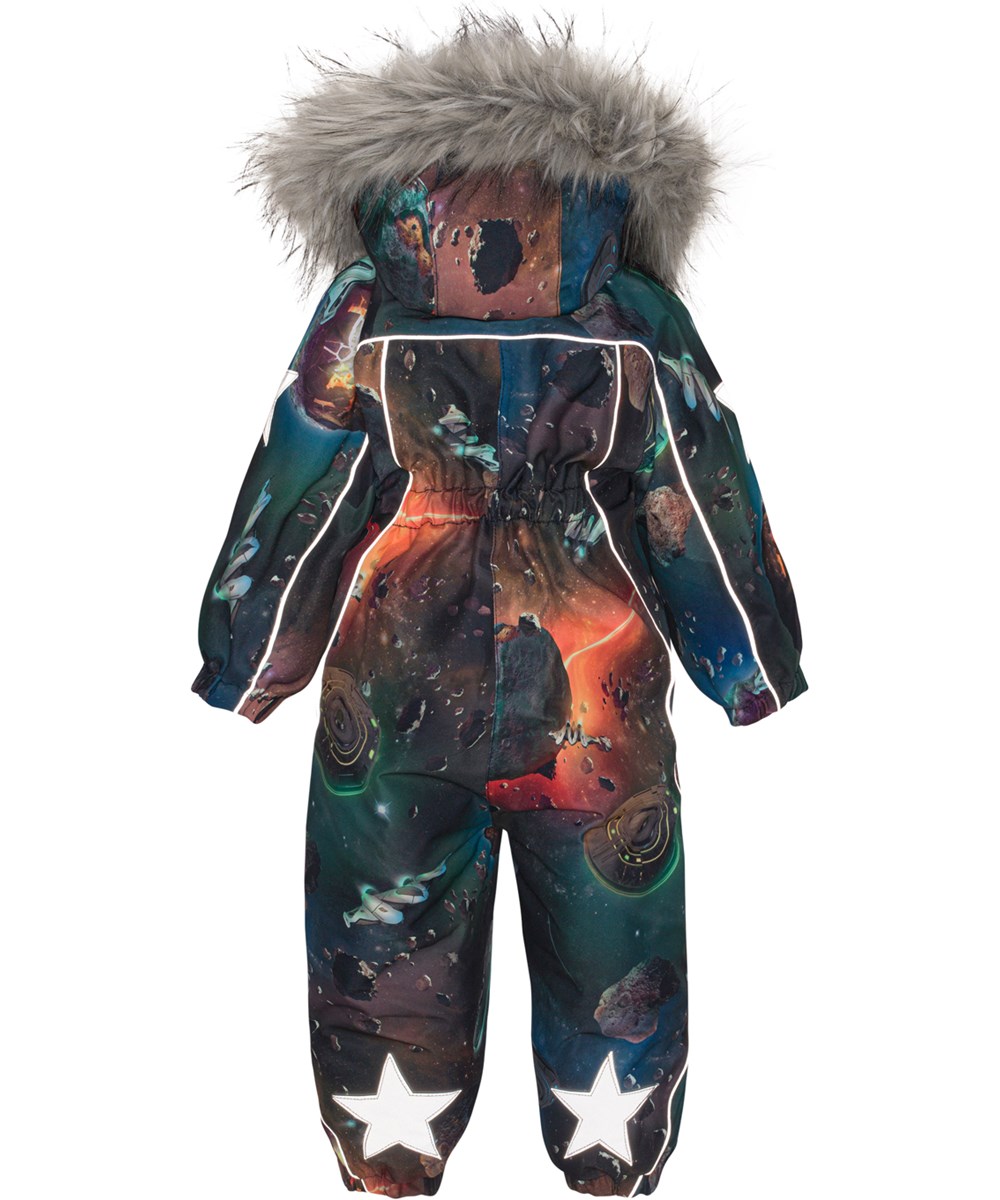 Pyxis Fur - Space Journey - Återvunnen overall med rymden och planeter.