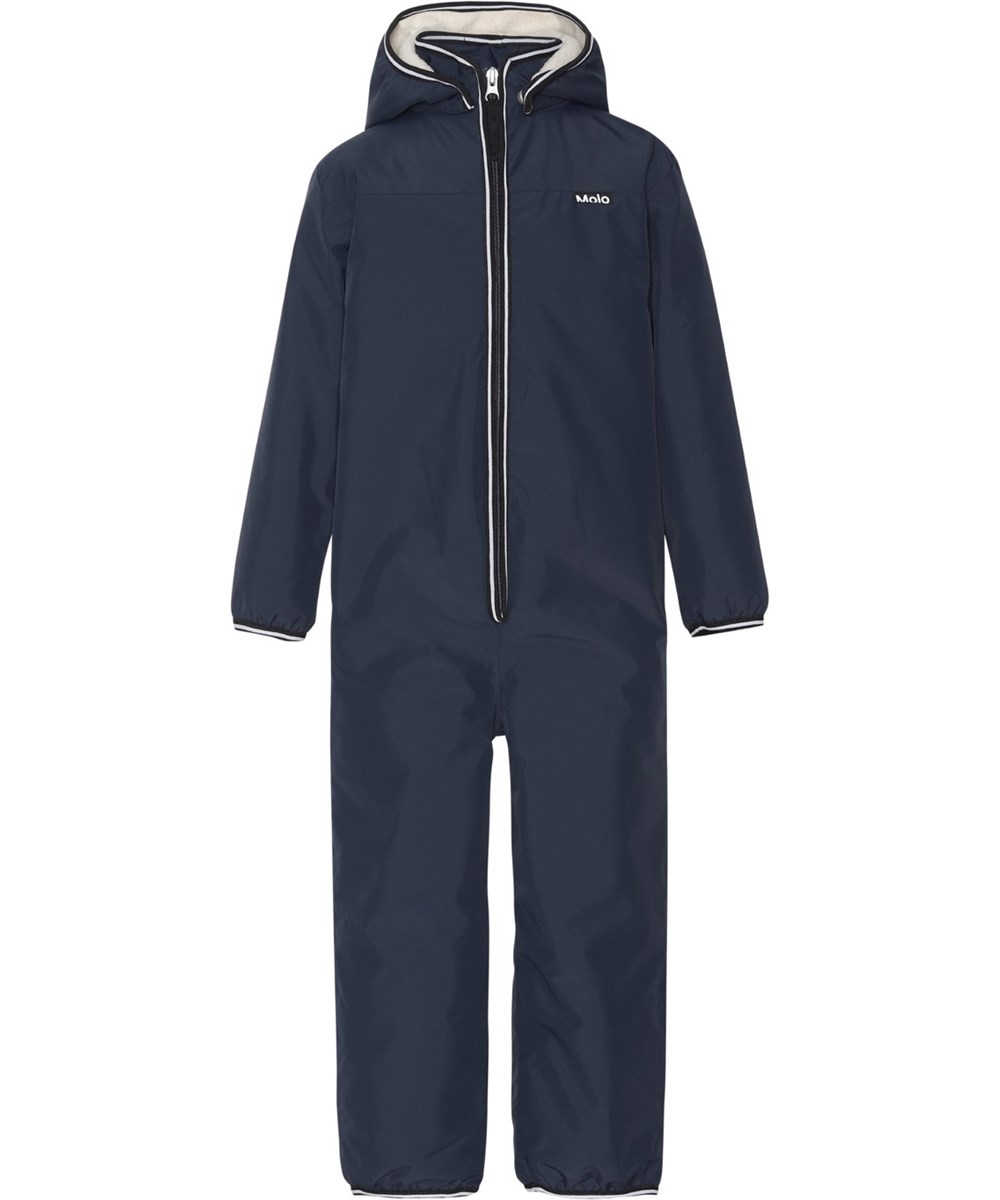 Wain - Galaxy Blue - Återvunnen mörkblå fodrad regndräkt.